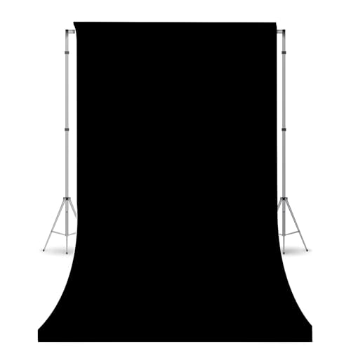 Black Photo Backdrop for Photoshoot, Black Photography Backdrop for Portraits, Fabric Background for Product Photography and Video Creation 3FTx5FT - color: Black, size: 3x5 FT