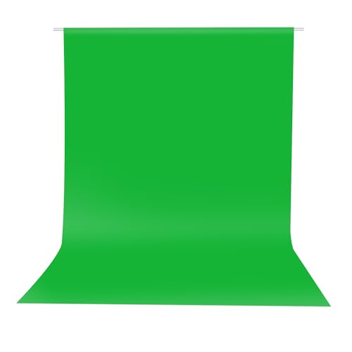 HEMMOTOP Green Screen Backdrop, 5x7 ft Photography Chroma Key Greenscreen Background Sheet for Background Removal, Zoom Meeting, Photo Video Studio, Live Streaming, Video Recording (Backdrop only) - color: Green, size: 5x7ft