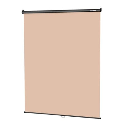 RAUBAY Retractable Pull Down Beige Screen Backdrop - 59.8" x 86.6" Collapsible Wall-Mount Nude Background for Professional Video Production, Photography, TikTok and Video Conferencing - color: Beige, size: Standard(59.8 x 86.6in)