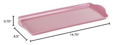 Calypso Basics Reston Lloyd Melamine Tidbit Tray, Pink (06601) - color: Pink, size: 14.7" x 6.5" x 0.8"