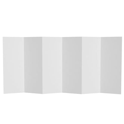 4 ft. Short White Temporary Cardboard Folding Screen - 6 Panels - size: 4 ft Short - 6 Panel