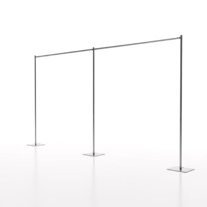 OnlineEEI, 8 Foot Tall Fixed Height Portable Pipe and Drape Backdrop Kit, 8ft x 20ft Breakapart, (No Drapes) (BBD9990820C) - color: No Drapes