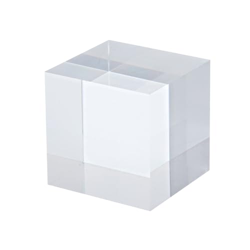 PATIKIL 2"x2"x2" Jewelry Display Riser, Polished Acrylic Cube Display Stand Block Collection Showcase Ring Holder Square, Clear - size: 2" x 2" x 2"