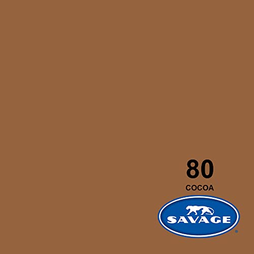 Savage Seamless Paper Photography Backdrop - Color #80 Cocoa, Size 26 Inches Wide x 36 Feet Long, Backdrop for Tabletop Product Photography and Crafting - Made in USA - color: Cocoa, size: 26 in x 36 ft