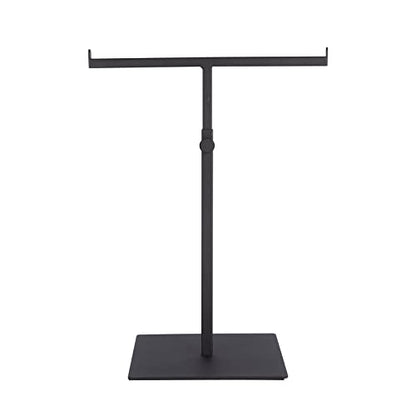 Polmart Countertop Adjustable Display Stand Stand for Purses/Handbags, Wreaths, Wigs, Hats and Crafts (T-Stand, Black) - color: Black Matte