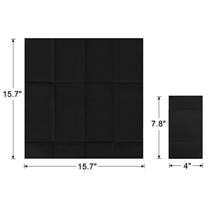 Linen-Feel Black Paper Napkins, Cloth Like Dinner Napkins with Built-in Flatware Pocket, Pre-Folded Absorbent Disposable Guest Paper Hand Towels for Bathroom, Weddings Party(50 Pack) - color: black