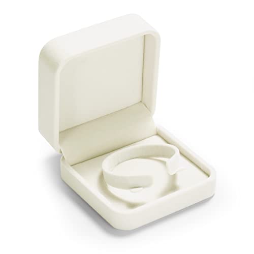 Oirlv Velvet Bracelet Gift Boxes White Bangle Display Jewelry Box - style: Bracelet/Bangle Box