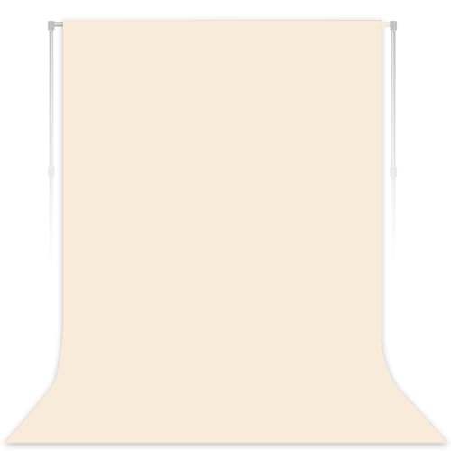 Cream Backdrop for Photoshoot Professional Photo Backdrop Background Curtain for Product Photography Portraits Wedding Party Live Streaming Video Recording 5X7 FT - color: Cream, size: 5X7 FT