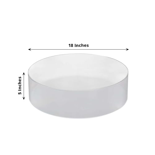 Efavormart 18" Round Clear Acrylic Cake Stand, Transparent Fillable Display Box, Pedestal Riser with Hollow Bottom for Weddings, Parties, Banquets, and Creative Dessert Displays - color: Clear, size: Clear18''
