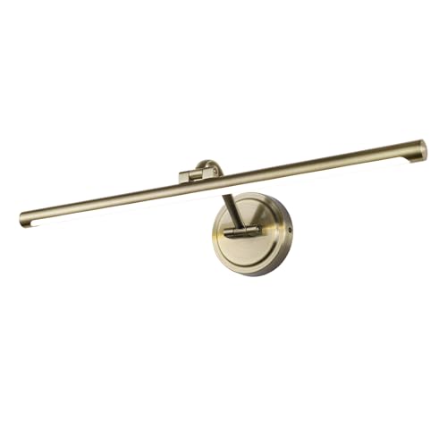 Hard-Wired Picture Lights 23.6 Inch Dimmable LED Wall Art Lighting Modern Gallery Light Poster Lights Adjustable Swing Arm Picture Frame Light for Display Art Work,14W,2700K, Warm White Antique Bronze - color: Hard-wired Antique Brass-Dimmable, size: 24 I