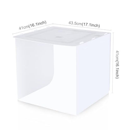 Portable Photo Studio Light Box, Photo Light Box, 16"x16"x16" Professional Dimmable Shooting Tent Kit with CRI >97 150 LED Lights 5700k 3600lm 4 Backdrops for Small Product Photography - size: 16*16*16 inch