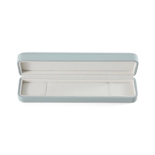 Necklace Gift Box Leather Necklace Jewelry Box,Teal Necklace Case,Luxury Necklace Display Box For Jewellery Store, Light Blue - color: Light Blue, size: Long Chain Box