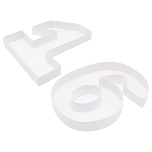 Charcuterie Cardboard Number Fillable Shaped Treat Decorative Box Anniversary Birthday Table Centerpiece (16 Style, 15inch) - size: 15inch, style: 16 Style