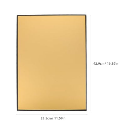 Cabilock A4 Photography Reflector Panel for Studio and Product Lighting, Foldable Cardboard Bounce Board with Gold Reflective Surface for Ecommerce and Still Life Photos