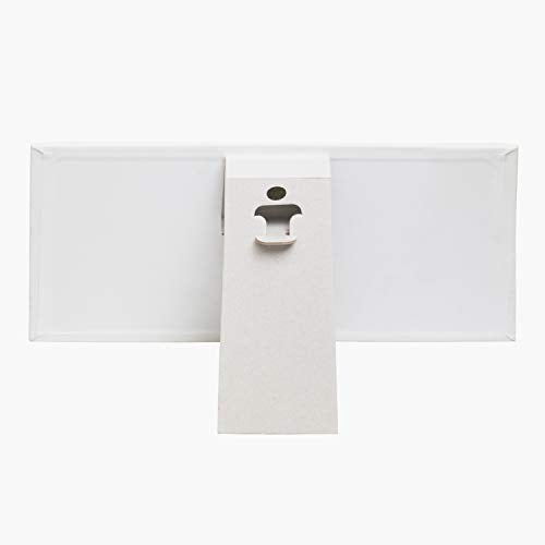 MOOCA 54 Clip Pendant/Body Jewelry Showcase Display Pad with Built in Easel for Belly Button Rings, Tongue Rings and Industrial Barbell Organizer, White Leatherette, 2 Pieces Set - color: White Faux Leather