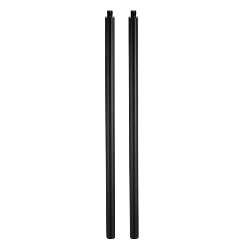 PATIKIL 12" Metal Extension Rod, 2 Pcs M8x1.25 Female to Male Thread 0.47" Aluminum Alloy Lightweight Stabilizer Accessory Mount Tripod Extender Tube for Tripod DSLR Action Cameras, Black - color: Black, size: M8x1.25, 12" Length, 0.47" Rod