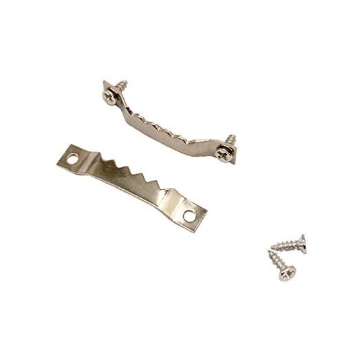 100 Pack Small Sawtooth Picture Hangers Steel Picture Hangers Picture Frames Hangers with Screws Picture Hang Solutions, for Hanging Clock Paintings Artwork Picture Frame Hook Photos (Silver) - color: Small Silver - 100 Pack