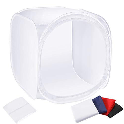 Neewer® 32x32 inch/80x80 cm Photo Studio Shooting Tent Light Cube Diffusion Soft Box Kit with 4 Colors Backdrops (Red Dark Blue Black White) for Photography - size: 32x32 inch