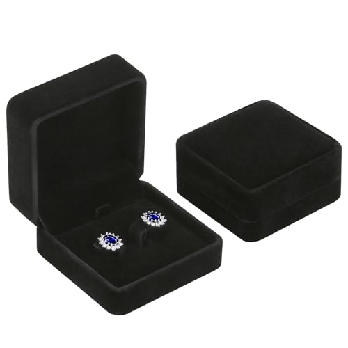 LETURE 6 Pieces Velvet Jewelry Gift Boxes for Necklace Pendant Bracelet Ring Earring, Jewelry Storage Display Case for Christmas Wedding Engagement Birthday Anniversary (Earring Box -6PCS) - color: Earring Box -6PCS