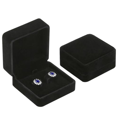 LETURE 6 Pieces Velvet Jewelry Gift Boxes for Necklace Pendant Bracelet Ring Earring, Jewelry Storage Display Case for Christmas Wedding Engagement Birthday Anniversary (Earring Box -6PCS) - color: Earring Box -6PCS