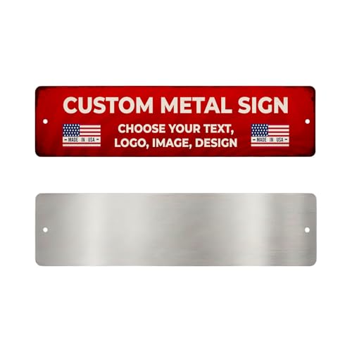 Custom Metal Sign by BCB Print - Personalized Metal Sign with Your Photo, Text or Logo | Heavy-Duty 1mm Thick Outdoor Use for Wall, Yard, Street, Garage & Garden | Made in USA | Multiple Sizes - color: Arrow Metal Sign