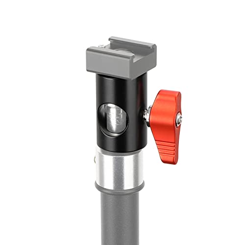 CAMVATE Light Stand Head Adapter with ARRI 3/8"-16 Thread Hole and 4 Locating Hole(Red)-3113