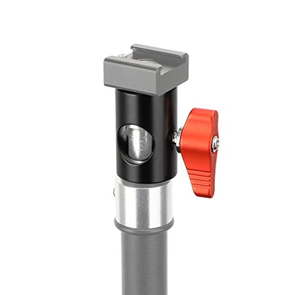 CAMVATE Light Stand Head Adapter with ARRI 3/8"-16 Thread Hole and 4 Locating Hole(Red)-3113