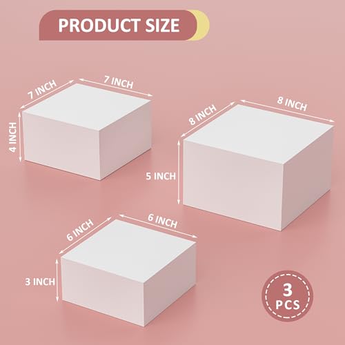 Acrylic Dessert Stand,Buffet Risers, Food Risers, Multi-Purpose Cake Stand for Parties, Weddings, Birthdays, Catering, Jewelry,Collectibles (White, 6"x7"x8") - color: White, size: 6''x7''x8''