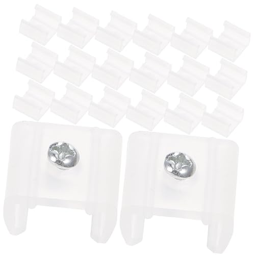 LIFKOME 100pcs Silicone LED Light Clips One Side Fixing Bracket for LED Strip Lights Sturdy Mounting Clips for Outdoor Use for Living Room and Cabinet Backgrounds