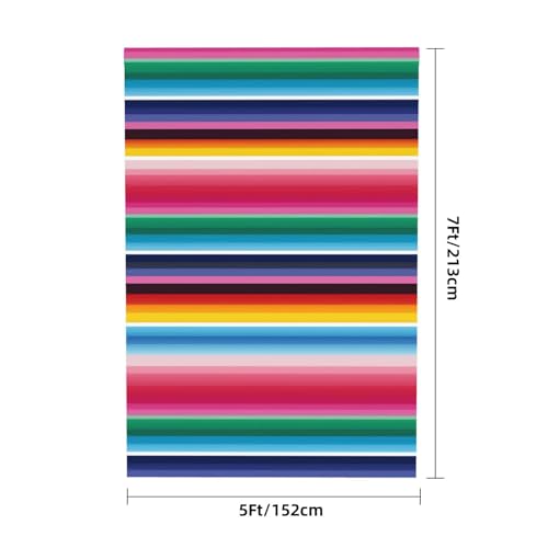 Colorful Mexican Stripes Backdrop Background for Photography 5x7ft Photobooth Professional Photo Backdrop Curtains Video Photography Studio Photo Backgrounds Banner Booth Background Screen Parties - color: Colorful Mexican Stripes
