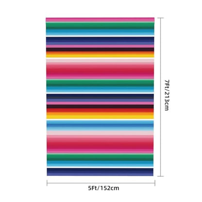 Colorful Mexican Stripes Backdrop Background for Photography 5x7ft Photobooth Professional Photo Backdrop Curtains Video Photography Studio Photo Backgrounds Banner Booth Background Screen Parties - color: Colorful Mexican Stripes