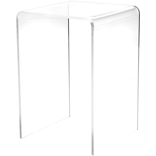 Plymor Clear Acrylic Vertical Square Display Riser, 6" H x 4" W x 4" D (1/8" thick) - size: 6" x 4" x 4"