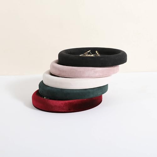 Velvet Jewelry Display Tray, Round Jewelry Organizer Plate, Empty Jewelry Showcase Tray for Necklaces, Bracelets, Rings, Earrings【Black-Small, 5.9 x 5.9 in 】 - color: Black, size: 5.9 x 5.9 in