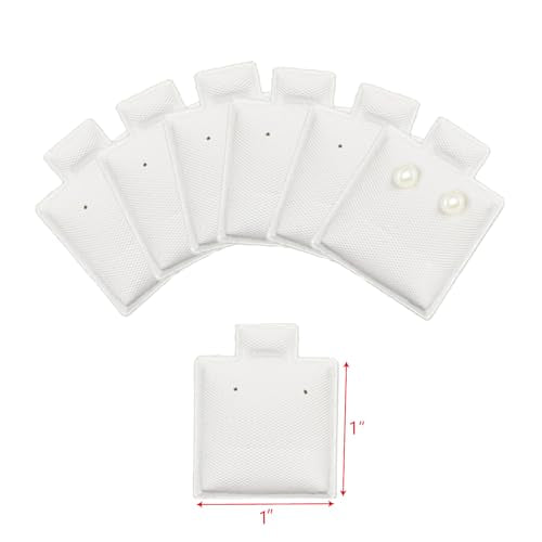 Ikee Design 2 Pcs Set Black Earring Display Tray with 50 Earring Cards Organizer, Jewelry Tray Display for Stud Earring Collection, 100pcs Earring Puffy Cards, 14 3/4W x 8 1/4D x 1H in, White, Black - color: Small Earring Card