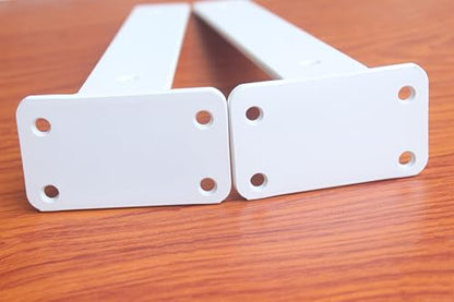 4 Pack - 10 inch White Hidden L Shelf Bracket (1/5 Inch Thicked) Iron Floating Shelf Brackets Rustic Industrial Metal Brackets for Shelf Support - size: 10 Inch, style: White 4 Pack