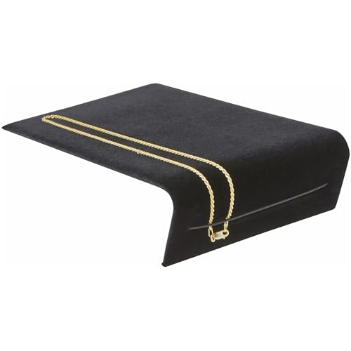 Plymor Black Velvet Bracelet Ramp Display Stand, 4.75" W x 8" D x 2" H