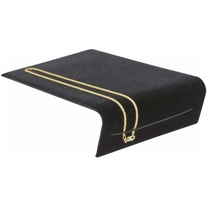 Plymor Black Velvet Bracelet Ramp Display Stand, 4.75" W x 8" D x 2" H