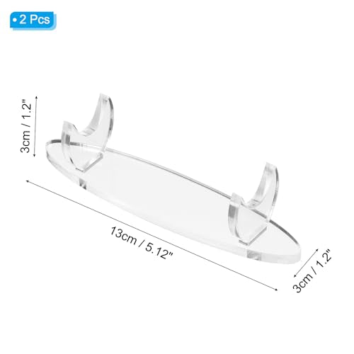 PATIKIL Acrylic Pen Holder Display Stand, 2Pcs Desk Pencil Organizer Paintbrush Drying Rack Makeup Brush Display Stand for Office Home Store, Clear
