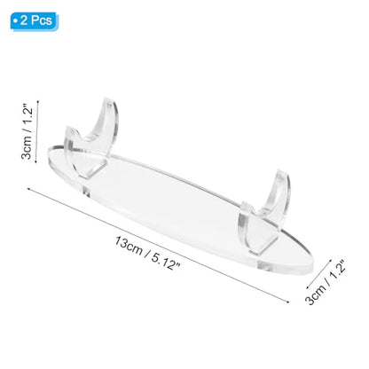 PATIKIL Acrylic Pen Holder Display Stand, 2Pcs Desk Pencil Organizer Paintbrush Drying Rack Makeup Brush Display Stand for Office Home Store, Clear