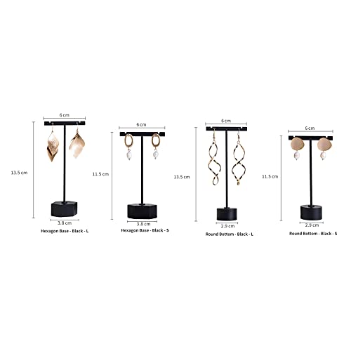 4Pcs Black Metal Earring T Bar Stand Retail Display Holders for Show, Jewelry Online Stores Photography Display Props (Black 4pcs) - color: Black 4pcs