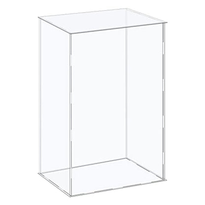 MECCANIXITY Acrylic Display Case Plastic Box Cube Storage Box Clear Assemble Showcase 14.1x10.2x16.1 Inch for Collectibles - size: 14.1x10.2x16.1 Inch