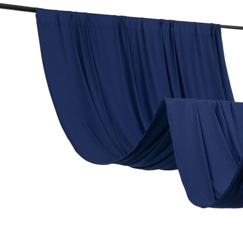 Efavormart 5ft x 10ft Navy Blue 4-Way Stretch Spandex Backdrop Curtain, Wrinkle-Free Opaque Stage Panel for Graduation and Nautical Galas - color: Navy Blue, size: 5ftx10ft