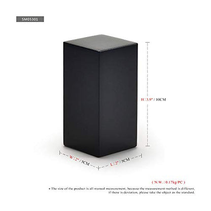 Oirlv Solid Wood Minimalism Style Jewelry Display Stand Showcase Jewelry Organizer Black Square Holder (SM05301) - color: SM05301