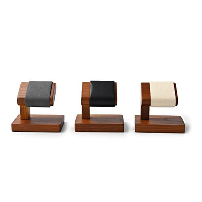 Solid Wood Single Watch Display Stand for Men Jewelry Watch Showcase Stand Display (Gray) - color: Gray