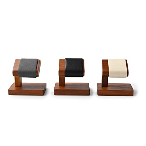 Solid Wood Single Watch Display Stand for Men Jewelry Watch Showcase Stand Display (Black) - color: Black