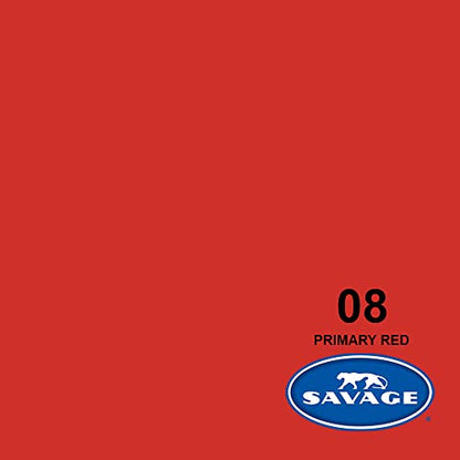 Savage Seamless Paper Photography Backdrop - Color #8 Primary Red, Size 26 Inches Wide x 36 Feet Long, Backdrop for Tabletop Product Photography and Crafting - Made in USA - size: 26 in x 36 ft