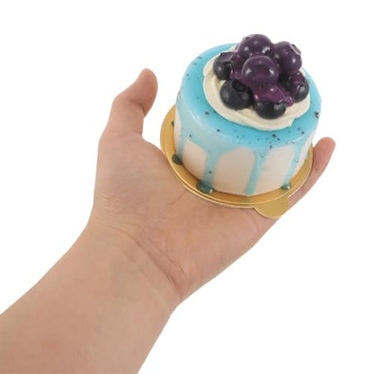 Artificial Jam Birthday Cake Simulation Model - Realistic Faux Cake Fridge Magnet for Home, Cafe, Bakery Shop, Party Table Display, Photography Prop Decor
