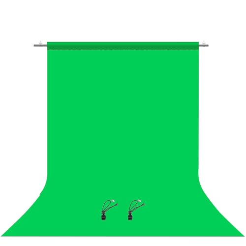PULUZ Green Screen Backdrop with 2 Fixing Clip, 3.3 x 5 Ft Photography Chroma Key Greenscreen Background for Streaming Zoom, Live Streaming, Photo Video Studio - size: 3.3 x 5 Ft