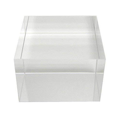Mirart Clear Acrylic Cube (3" x 3" x 2") - size: 3" x 3" x 2"