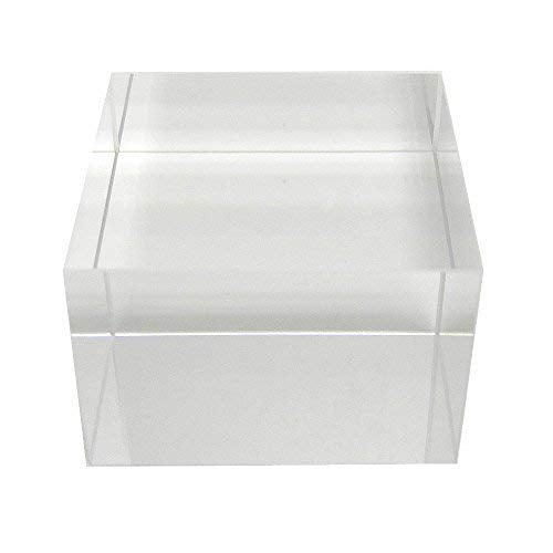 Mirart Clear Acrylic Cube (3" x 3" x 2") - size: 3" x 3" x 2"